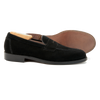 Alden Penny Loafer in Black Kid Suede with Flex Welt Leather Sole