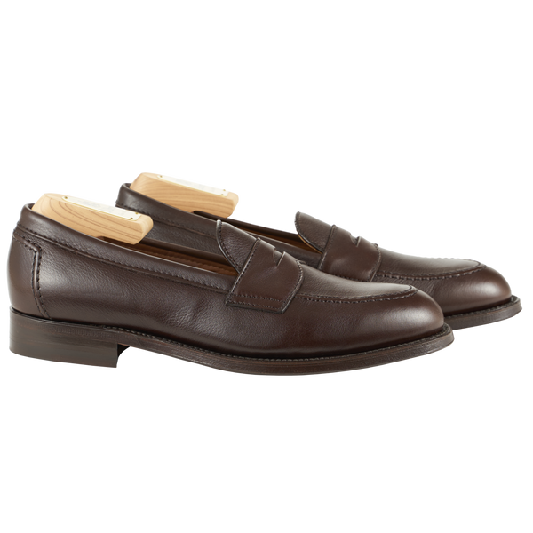 Alden Penny Loafer in Dark Brown Soft Calf with Flex Welt Leather Sole