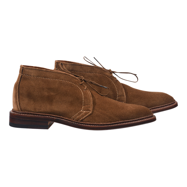 Alden Unlined Chukka Boot in Snuff Suede with Flex Welt Leather Sole
