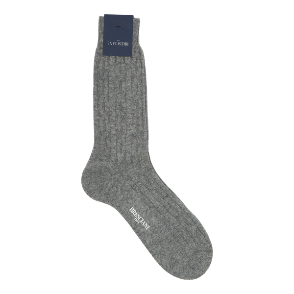 Bresciani Calf Length Cashmere Socks in Solid Colours