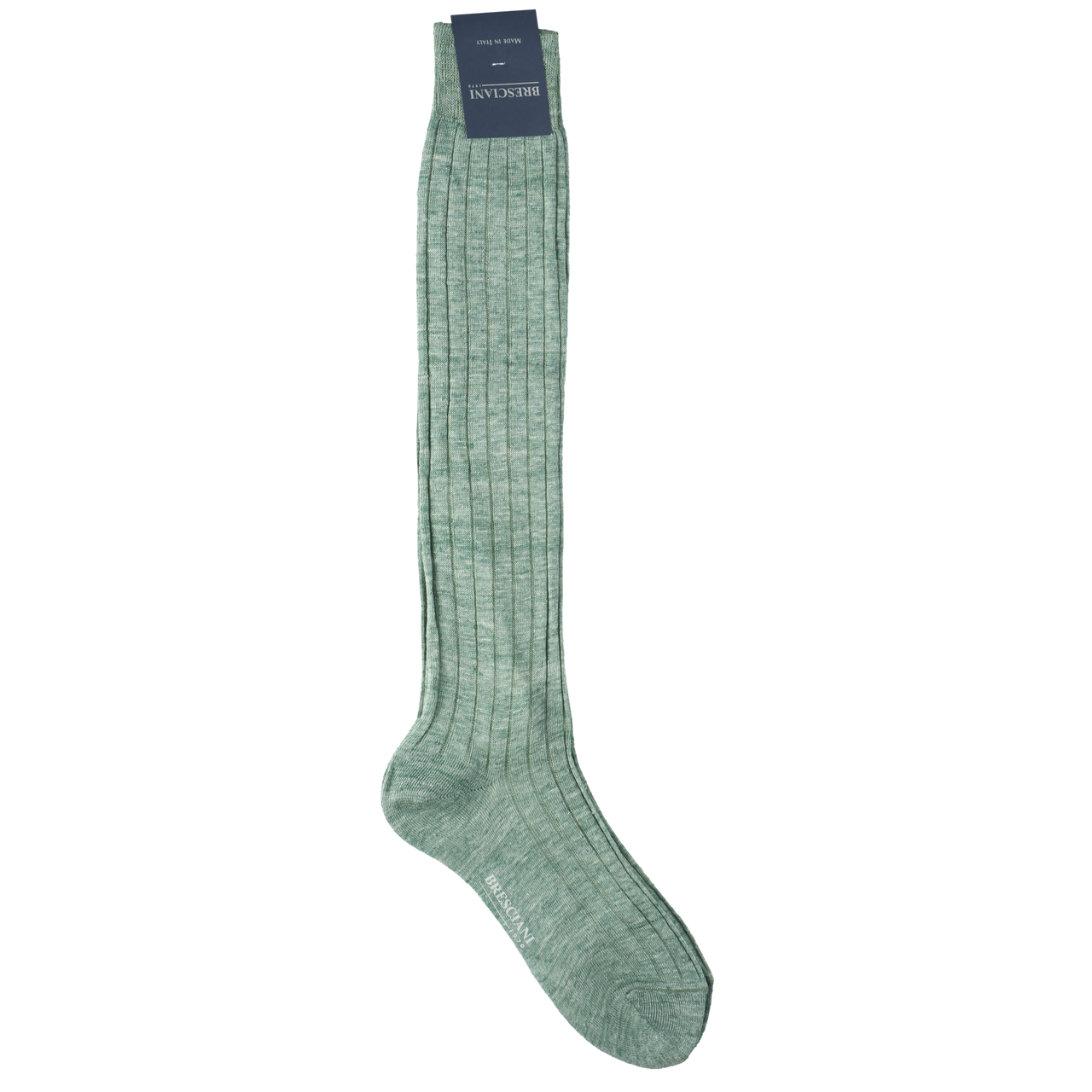 Bresciani Knee Length Linen Socks in Solid Colours