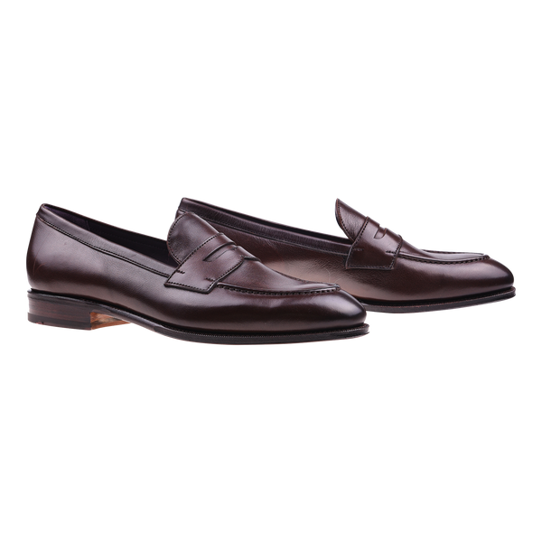 Carmina Penny Loafer in Dark Brown Rusticalf