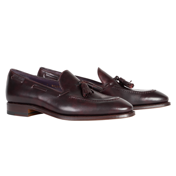 Carmina Tassel Loafer in Burgundy Museum Calf