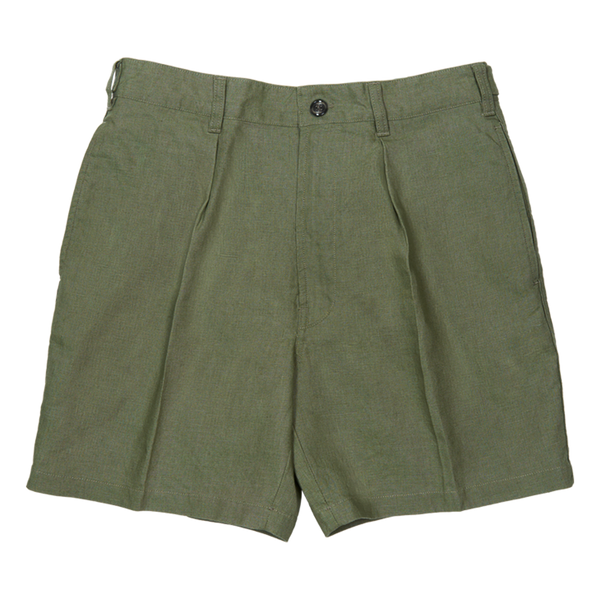 Drake's Chino Shorts in Olive Linen