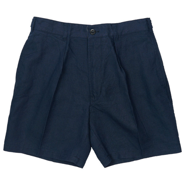 Drake's Chino Shorts in Navy Linen
