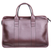 Frank Clegg x WJ & Co. Bound Edge Zip-Top Briefcase in Chocolate Tumbled Leather
