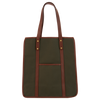 Frank Clegg Market Tote in Cotton Canvas and Leather Trim