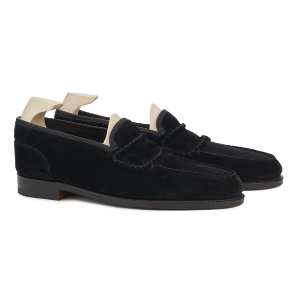 John Lobb Bath in Unlined Black Suede