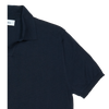 WJ & Co. Buttonless Polo in Navy Knitted Cotton