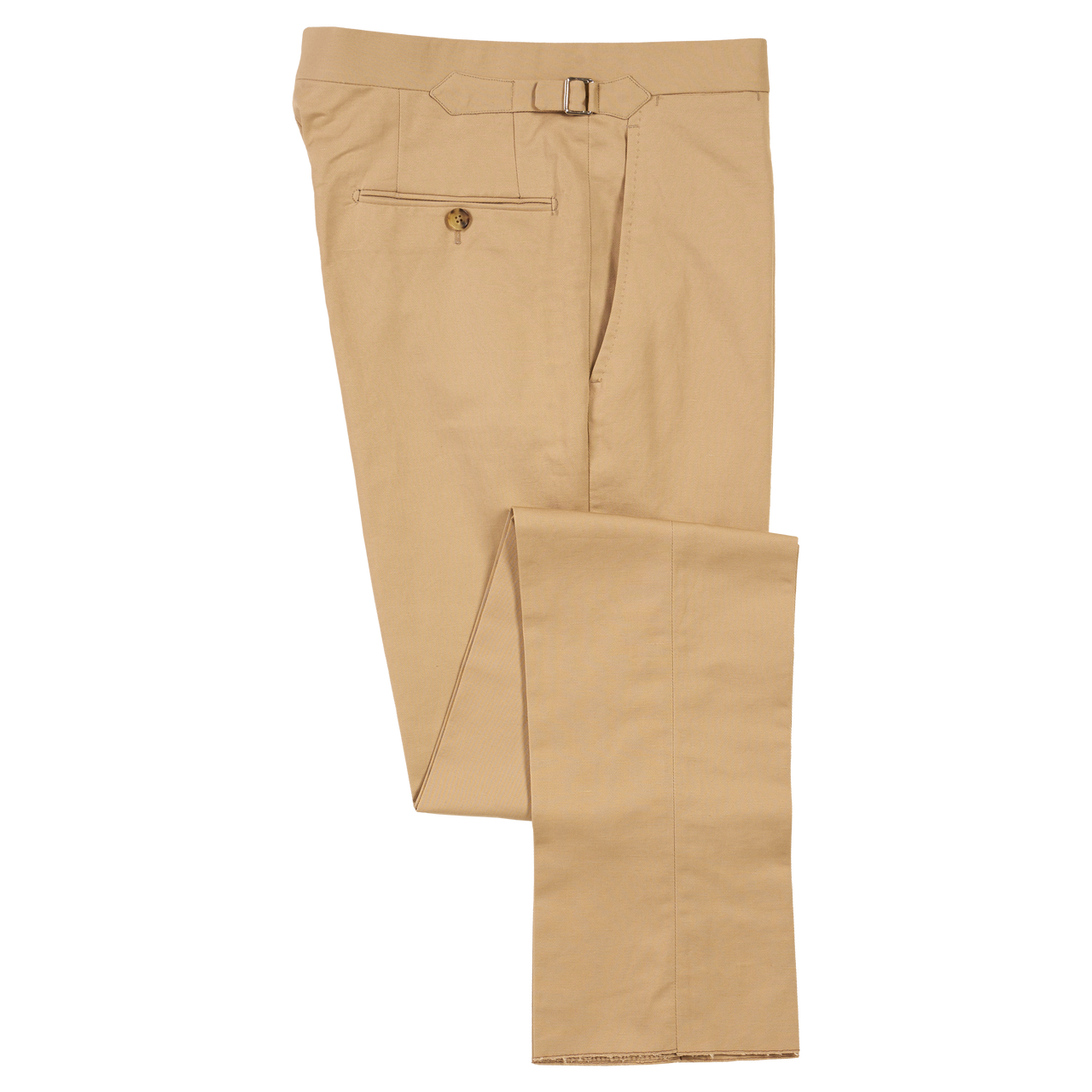 P. Johnson Trousers in Caramel Cotton-Linen