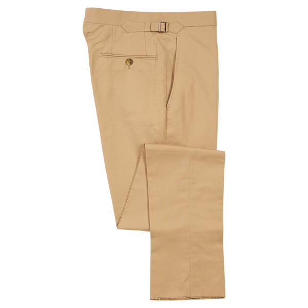 P. Johnson Trousers in Caramel Cotton-Linen