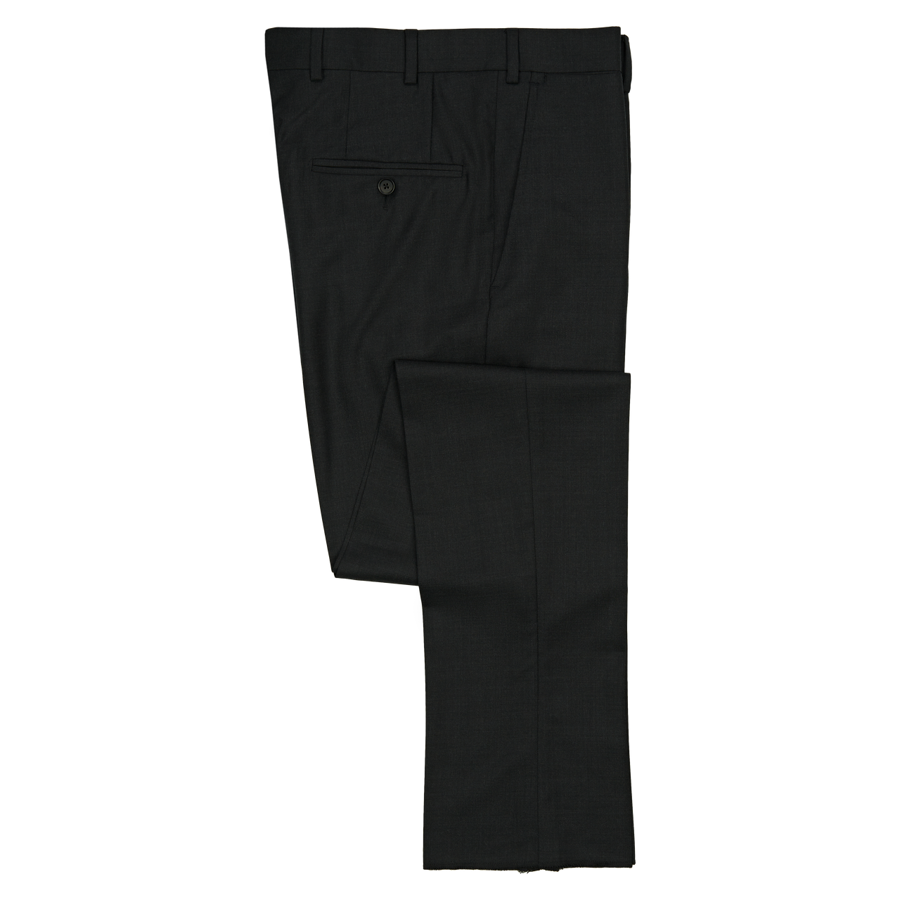 P. Johnson Trousers in Charcoal Wool Twill