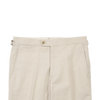 P. Johnson Trousers in Cream Cotton-Linen