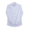 P. Johnson Shirt in White Cotton Twill with Spread Collar