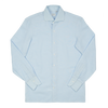 P. Johnson Shirt in Sky Blue Cotton-Linen with Cutaway Collar