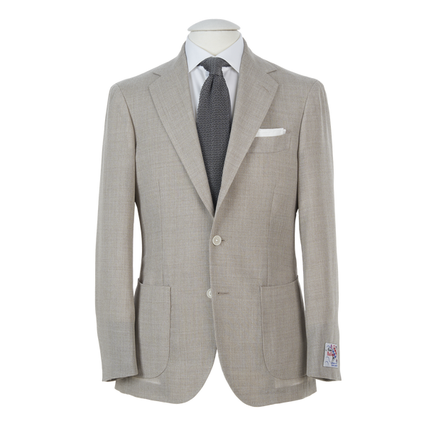 Ring Jacket Sport Jacket 300F in Cream Wool Hopsack