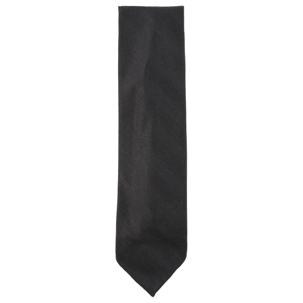 Vanda Tie in Chocolate Herringbone Wool